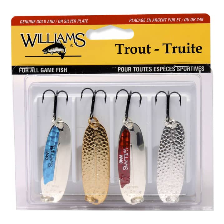 WILLIAMS Trout Spoons - 4/PK
