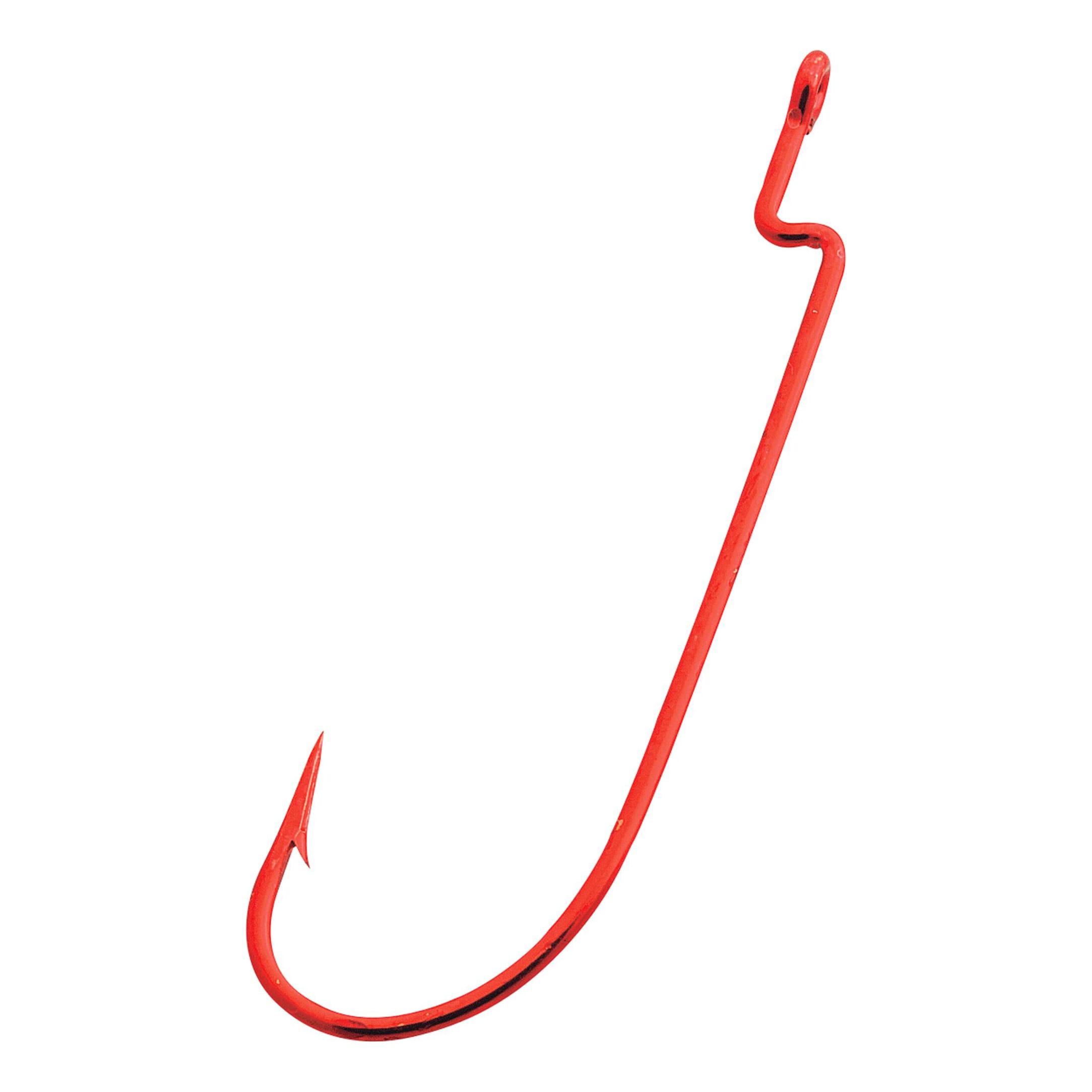 Mustad Megabite Soft Plastics Hooks RED SZ:1/0 25 pack - Red Claw Outfitters