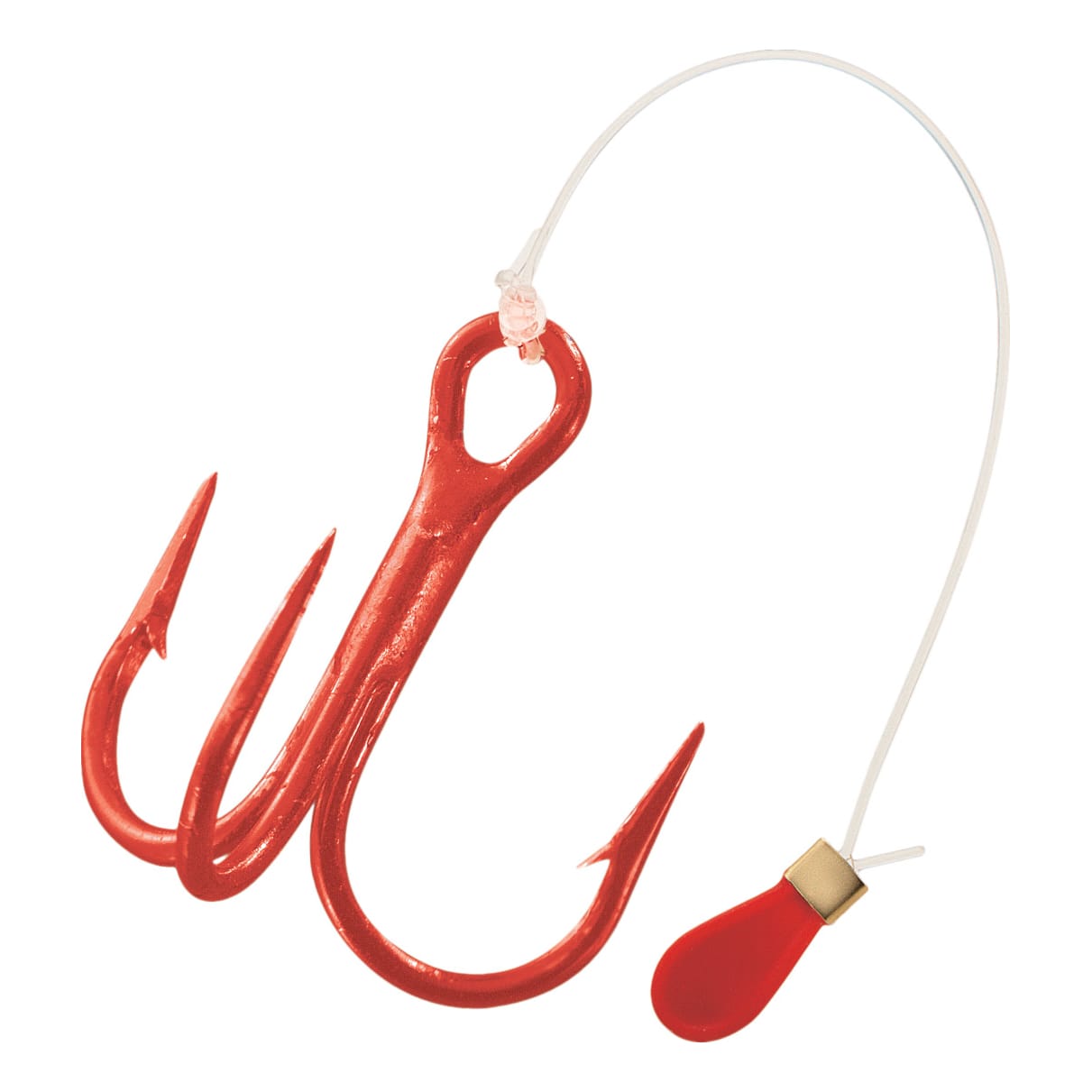 Eagle Claw® Lazer Sharp® Red Stinger Snelled Treble Hooks – 10