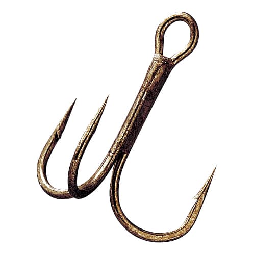 Gamakatsu Round Bend Treble Hook, Bronze