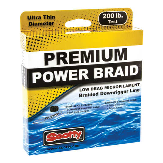 SCOTTY Premium Power Braid Downrigger Line - 400Ft Of 200Lb Test