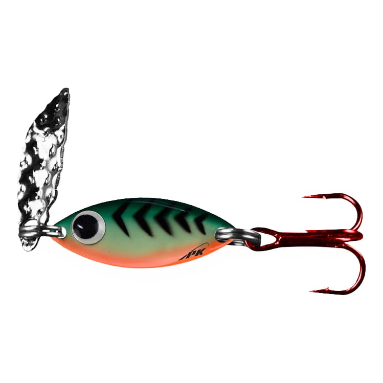 PK Flutter Fish Jigging Spoon - Green Pearl Glow / 1/8 oz