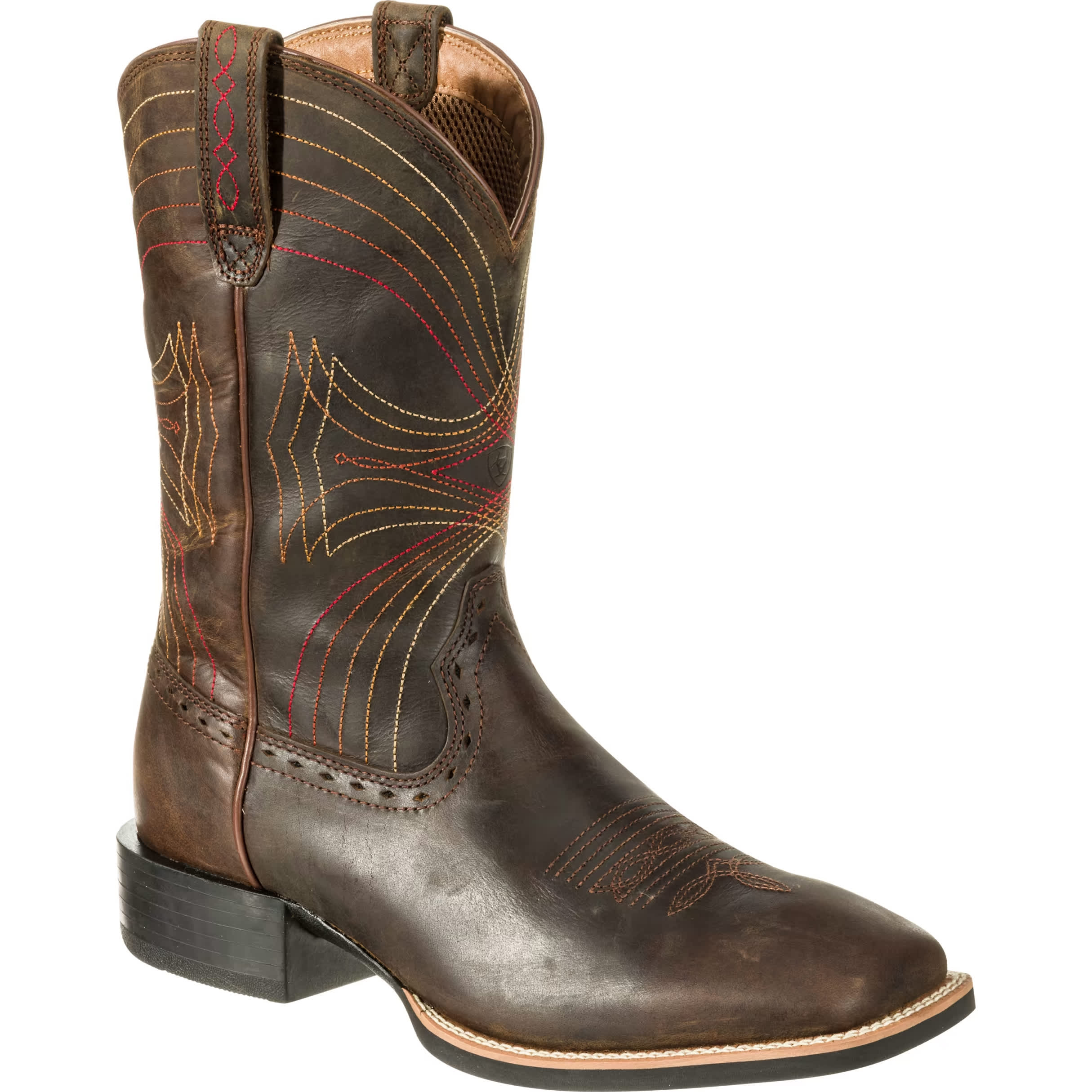 Men's wide square discount toe western boots