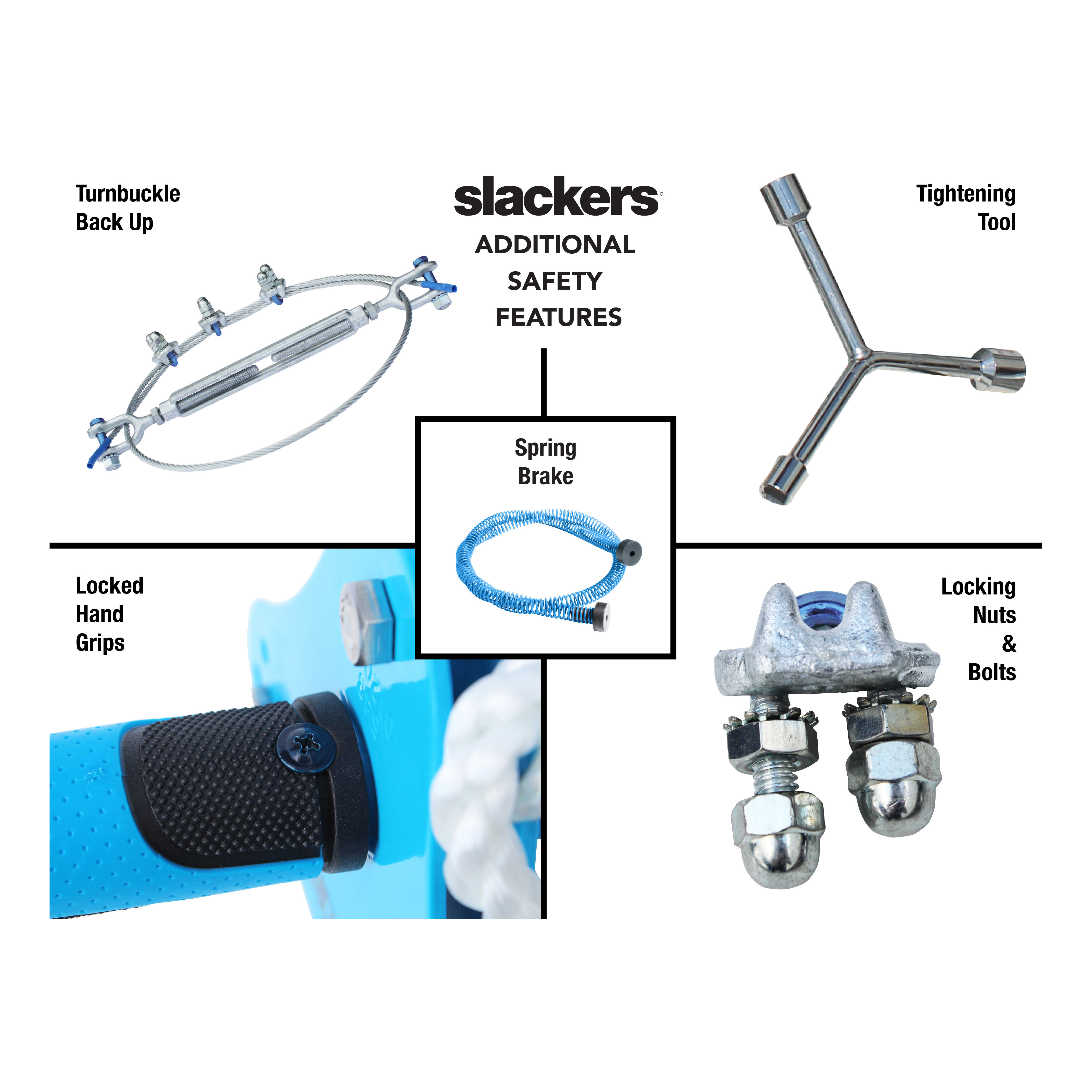 Slacker Zip Line Kits - Hawk Series - Safety Features
